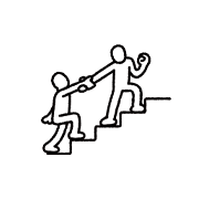 階段を上るイラスト