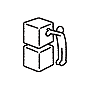 箱を積み上げるイラスト